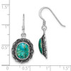 Lex & Lu Sterling Silver w/Rhodium Antiqued w/Recon. Turquoise Earrings - 4 - Lex & Lu