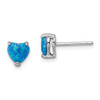 Lex & Lu Sterling Silver w/Rhodium Created Opal Set of 3 Heart Earrings - 2 - Lex & Lu