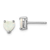 Lex & Lu Sterling Silver w/Rhodium Created Opal Set of 3 Heart Earrings - 4 - Lex & Lu