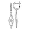 Lex & Lu Sterling Silver w/Rhodium CZ Dangle Earrings LAL110622 - Lex & Lu