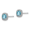 Lex & Lu Sterling Silver w/Rhodium 1.24Blue Topaz/Created White Sapphire Post Ea - 2 - Lex & Lu