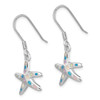 Lex & Lu Sterling Silver w/Rhodium Pink/Blue Created Opal Starfish Earrings - 2 - Lex & Lu