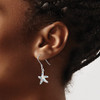 Lex & Lu Sterling Silver w/Rhodium Pink/Blue Created Opal Starfish Earrings - 3 - Lex & Lu