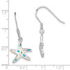Lex & Lu Sterling Silver w/Rhodium Pink/Blue Created Opal Starfish Earrings - 4 - Lex & Lu