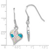 Lex & Lu Sterling Silver w/Rhodium White/Pink/Blue Created Opal Heart Earrings - 4 - Lex & Lu