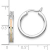 Lex & Lu Sterling Silver w/Rhodium White Created Opal Hoop Earrings - 4 - Lex & Lu