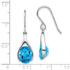Lex & Lu Sterling Silver w/Rhodium Light Swiss Blue Topaz Shepherds Hook Earrin - 4 - Lex & Lu