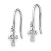 Lex & Lu Sterling Silver Diamond Cross Dangle Shepherds Hook Earrings - 2 - Lex & Lu Lex & Lu Sterling Silver Diamond Cross Dangle Shepherds Hook Earrings - 2 - Lex & Lu