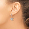 Lex & Lu Sterling Silver Diamond Snowflake Leverback Earrings - 3 - Lex & Lu