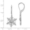 Lex & Lu Sterling Silver Diamond Snowflake Leverback Earrings - 4 - Lex & Lu