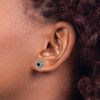 Lex & Lu Sterling Silver Antiqued Onyx Earrings - 3 - Lex & Lu