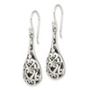 Lex & Lu Sterling Silver Antiqued Fancy Dangle Earrings LAL110762 - 2 - Lex & Lu