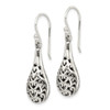 Lex & Lu Sterling Silver Antiqued Fancy Dangle Earrings LAL110763 - 2 - Lex & Lu