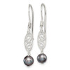 Lex & Lu Sterling Silver Grey FW Cultured Pearl Dangle Earrings - 2 - Lex & Lu