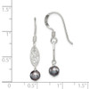 Lex & Lu Sterling Silver Grey FW Cultured Pearl Dangle Earrings - 4 - Lex & Lu