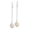 Lex & Lu Sterling Silver FW Cultured Coin Pearl Dangle Earrings - 2 - Lex & Lu