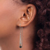 Lex & Lu Sterling Silver Black & Turmarine Crystal Threader Earrings - 3 - Lex & Lu