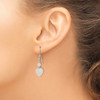 Lex & Lu Sterling Silver Rose Quartz Heart Earrings - 3 - Lex & Lu