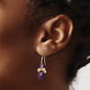 Lex & Lu Sterling Silver Amethyst/Peridot/Peach FW Cultured Pearl Earrings - 3 - Lex & Lu
