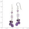 Lex & Lu Sterling Silver Amethyst/Lavender Quartz/Crystal Combination Earrings - 4 - Lex & Lu