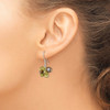 Lex & Lu Sterling Silver Green FW Cultured Pearl/Peridot Earrings - 3 - Lex & Lu