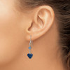 Lex & Lu Sterling Silver Lapis/Blue Agate Antiqued Earrings - 3 - Lex & Lu