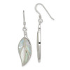 Lex & Lu Sterling Silver Mother of Pearl Leaf Earrings - Lex & Lu