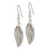 Lex & Lu Sterling Silver Mother of Pearl Leaf Earrings - 2 - Lex & Lu