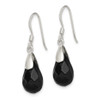 Lex & Lu Sterling Silver Onyx Teardrop Earrings LAL110841 - 2 - Lex & Lu