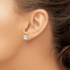 Lex & Lu Sterling Silver Emerald-Cut CZ Stud Earrings LAL110876 - 3 - Lex & Lu