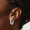 Lex & Lu Sterling Silver CZ Hoop Earrings LAL110878 - 3 - Lex & Lu
