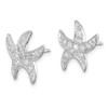 Lex & Lu Sterling Silver w/Rhodium CZ Starfish Earrings LAL110880 - 2 - Lex & Lu