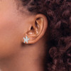 Lex & Lu Sterling Silver w/Rhodium CZ Starfish Earrings LAL110880 - 3 - Lex & Lu