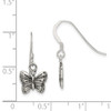 Lex & Lu Sterling Silver Antiqued Butterfly Earrings - 4 - Lex & Lu