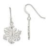 Lex & Lu Sterling Silver Satin Snowflake Earrings - Lex & Lu