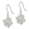 Lex & Lu Sterling Silver Satin Snowflake Earrings - 2 - Lex & Lu