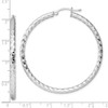 Lex & Lu Sterling Silver w/Rhodium 3.00mm D/C Hoop Earrings LAL110919 - 4 - Lex & Lu