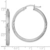 Lex & Lu Sterling Silver w/Rhodium 3.00mm Satin D/C Hoop Earrings LAL110929 - 4 - Lex & Lu