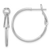 Lex & Lu Sterling Silver Omega Back Hoops - Lex & Lu