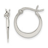 Lex & Lu Sterling Silver Flat Hoop Earrings LAL110936 - Lex & Lu