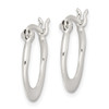 Lex & Lu Sterling Silver Flat Hoop Earrings LAL110936 - 2 - Lex & Lu