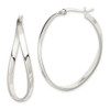 Lex & Lu Sterling Silver Oval Hoop Earrings LAL110939 - Lex & Lu