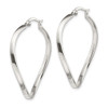 Lex & Lu Sterling Silver Oval Hoop Earrings LAL110939 - 2 - Lex & Lu