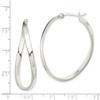 Lex & Lu Sterling Silver Oval Hoop Earrings LAL110939 - 4 - Lex & Lu
