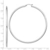 Lex & Lu Sterling Silver w/Rhodium 2.5mm Round Hoop Earrings LAL110975 - 4 - Lex & Lu