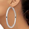 Lex & Lu Sterling Silver 5mm Polished Hoop Earrings - 4 - Lex & Lu