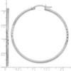 Lex & Lu Sterling Silver w/Rhodium 2mm Satin & D/C Hoop Earrings LAL110981 - 4 - Lex & Lu