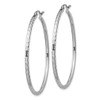 Lex & Lu Sterling Silver w/Rhodium 2.00mm D/C Hoop Earrings LAL110992 - 2 - Lex & Lu