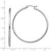 Lex & Lu Sterling Silver w/Rhodium 2.00mm D/C Hoop Earrings LAL110992 - 4 - Lex & Lu