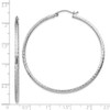 Lex & Lu Sterling Silver w/Rhodium 2.00mm D/C Hoop Earrings LAL110993 - 4 - Lex & Lu